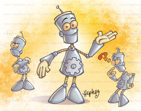 illustration d'un robot mascotte